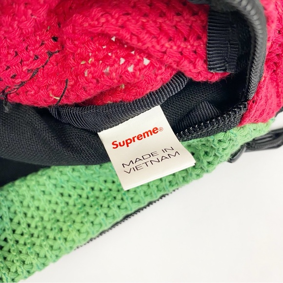 Supreme Authentic Rasta Belt Bag Fanny Pack Red Yellow Green Black Cotton - Picture 11 of 13